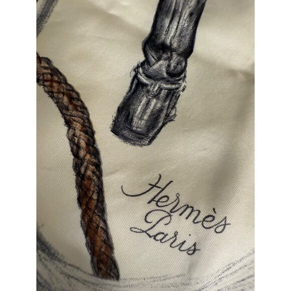 VTG Hermès Scarf “Propos de Bottes” Xavier De Poret Equestrian 34" Silk read HTF - Picture 4 of 16